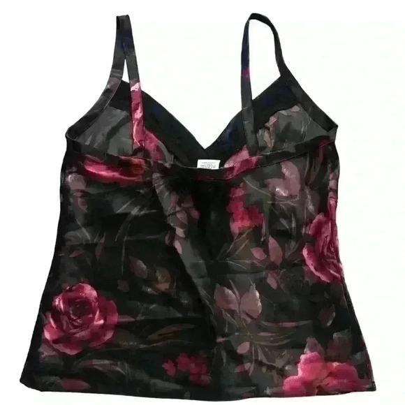 - 🌹🖤GEORGE BLACK FLORAL ELEGANT TANK🖤🌹 - Picture 2 of 3